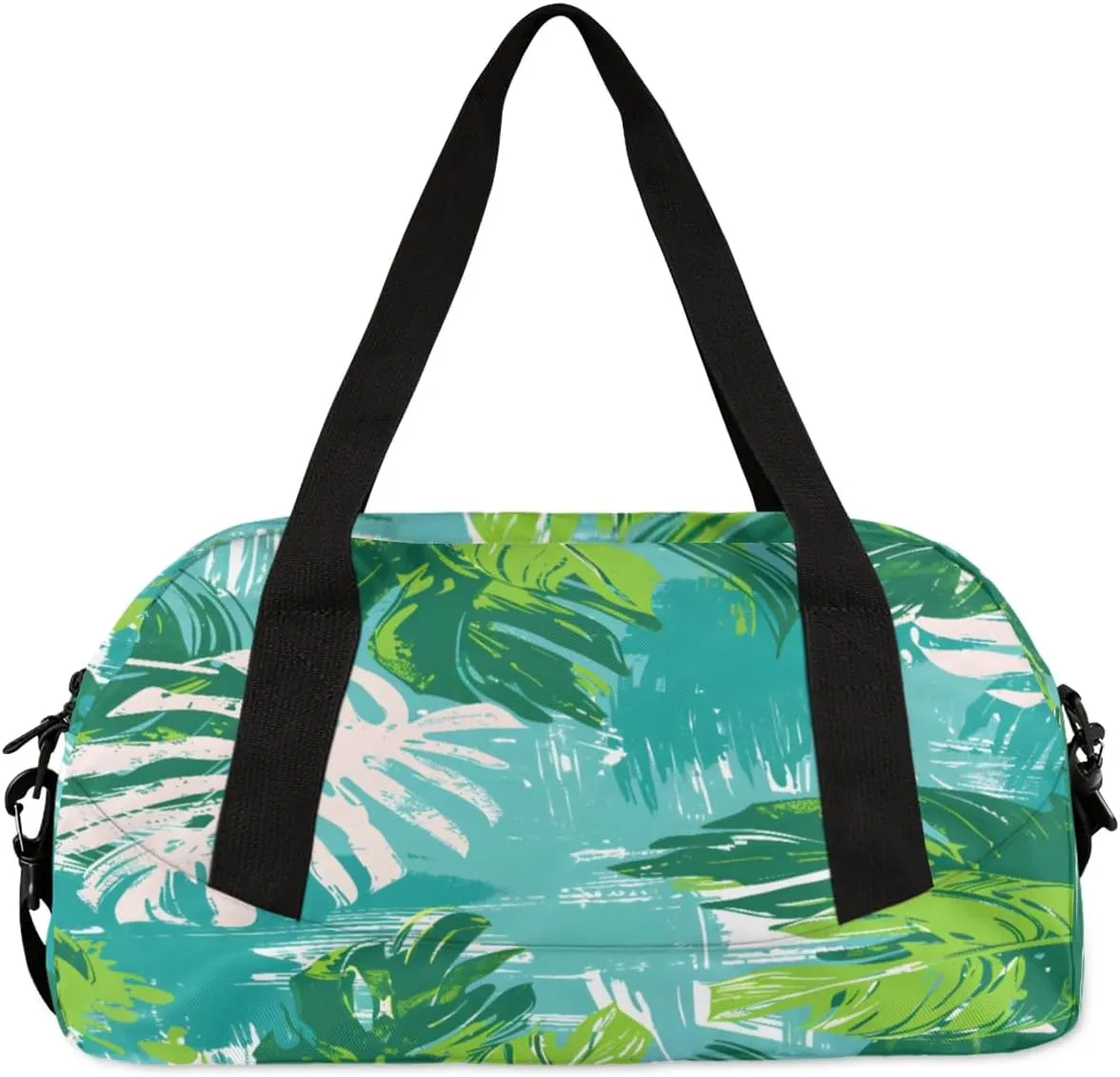 Sport Duffel Bag Fern Leaf Theme Kids Gym Bag Weekender Overnight Bags for Boys Girls Teens Carry On Workout Travel Bag