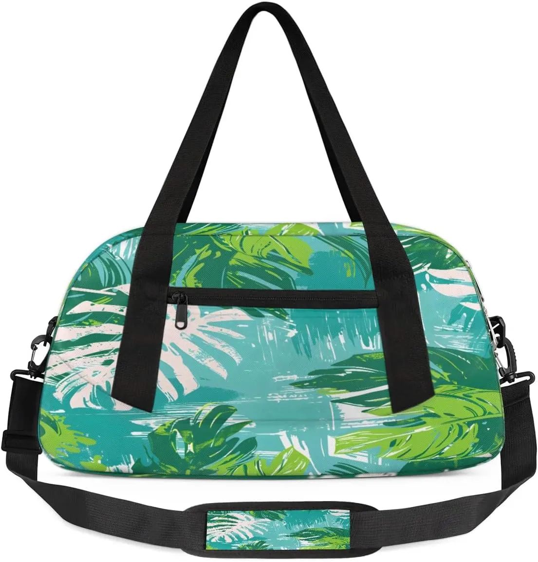 Sport Duffel Bag Fern Leaf Theme Kids Gym Bag Weekender Overnight Bags for Boys Girls Teens Carry On Workout Travel Bag