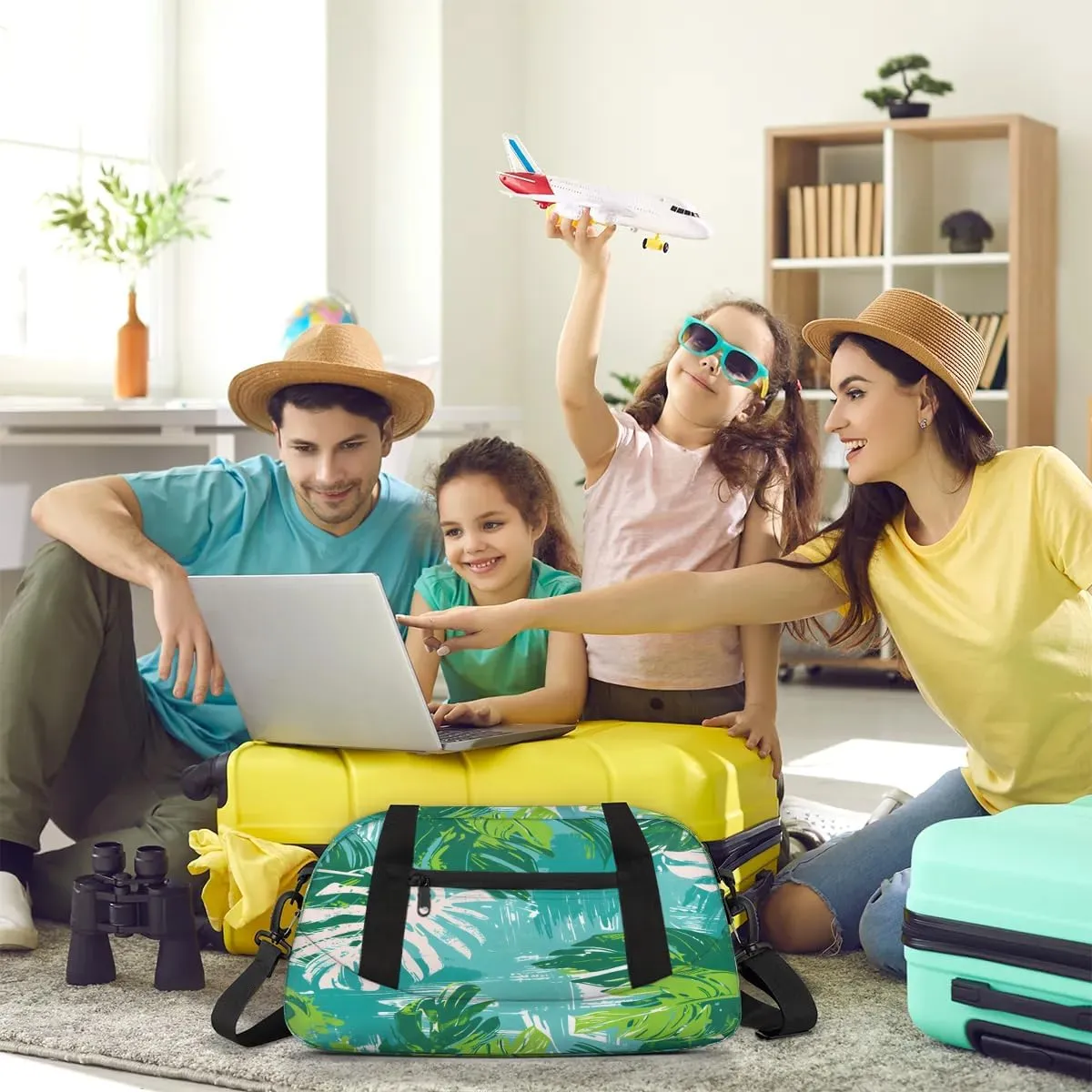 Sport Duffel Bag Fern Leaf Theme Kids Gym Bag Weekender Overnight Bags for Boys Girls Teens Carry On Workout Travel Bag