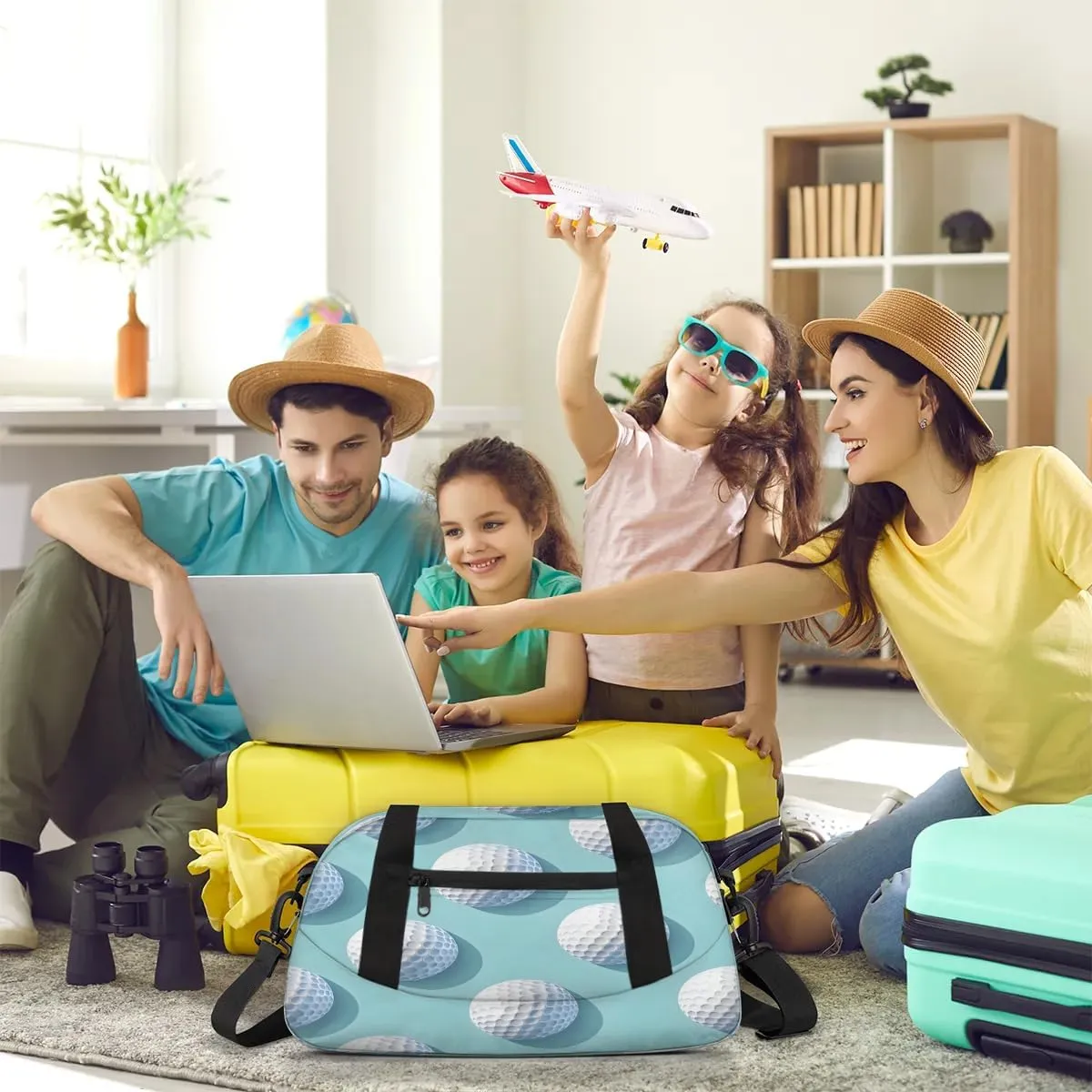 Sport Duffel Bag Golf Balls Kids Gym Bag Weekender Overnight Bags for Boys Girls Teens Carry On Workout Travel Bag
