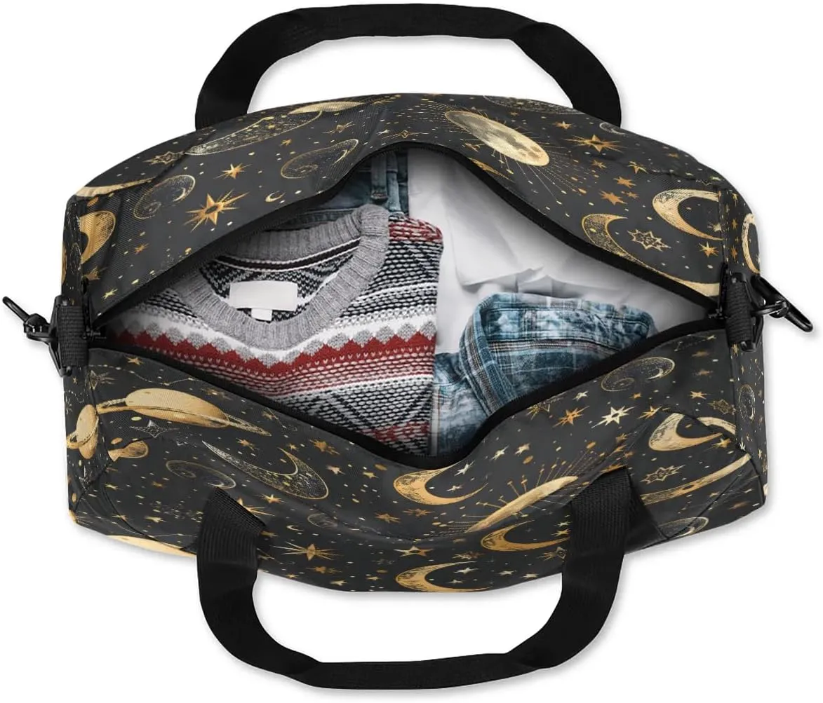 Sport Duffel Bag Sun Star Moon Kids Gym Bag Weekender Overnight Bags for Boys Girls Teens Carry On Workout Travel Bag