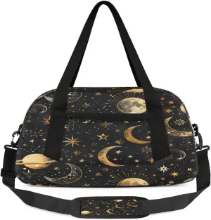 Sport Duffel Bag Sun Star Moon Kids Gym Bag Weekender Overnight Bags for Boys Girls Teens Carry On Workout Travel Bag