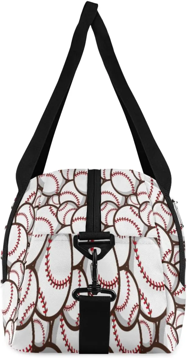 Sports Ball Baseball Custom Name Kids Duffel Bags Personalized Customized Sports Gym Bag Girls Dance Bag Tote Overnight Weekender Sleepover Carry On Travel Bag for Boys Girls