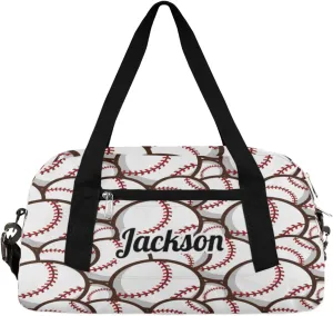 Sports Ball Baseball Custom Name Kids Duffel Bags Personalized Customized Sports Gym Bag Girls Dance Bag Tote Overnight Weekender Sleepover Carry On Travel Bag for Boys Girls