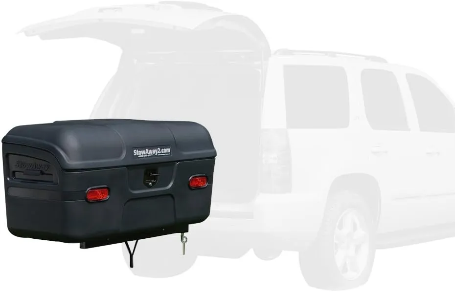 StowAway Max Hitch Cargo Box with Swingaway Frame | Black