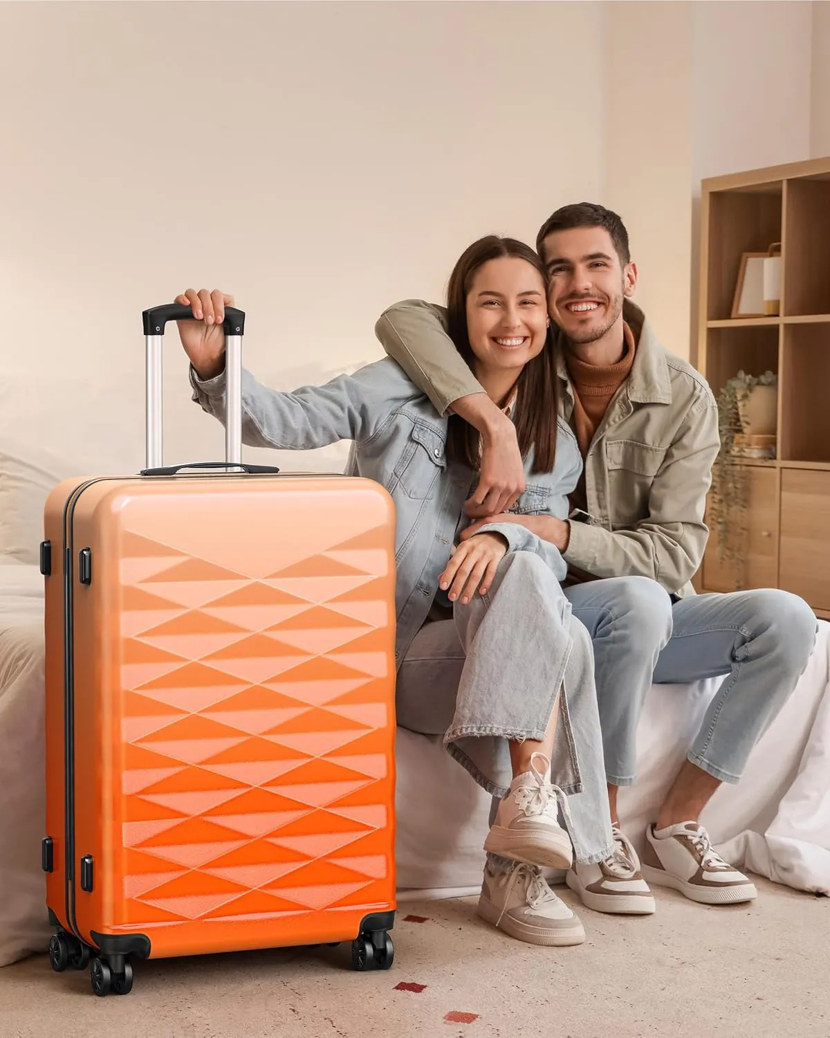 Suitour Carry on Suitcase Airline Approved, Hardside Lightweight Rolling Luggage for Women (20" Carry-on)