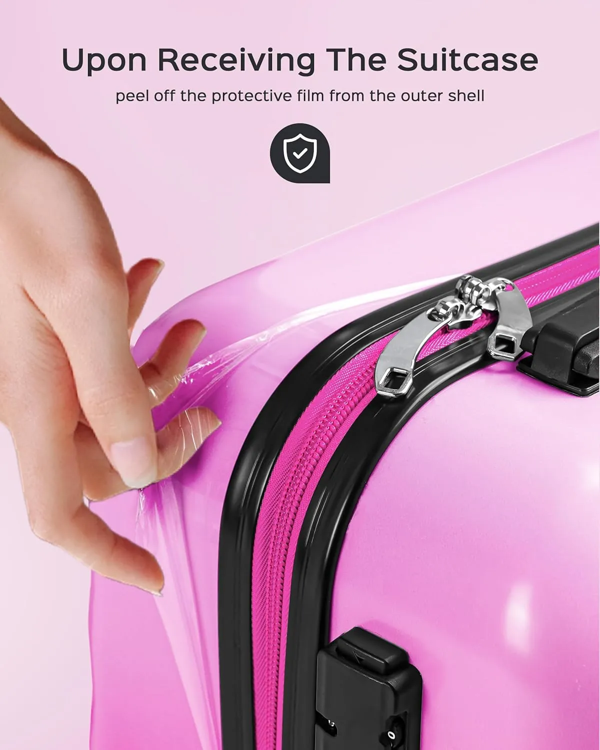 Suitour Carry on Suitcase Airline Approved, Hardside Lightweight Rolling Luggage for Women (20" Carry-on)