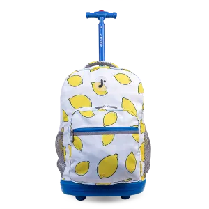 Sunrise Rolling Backpack (18 Inch) in Lemona - Final Sale