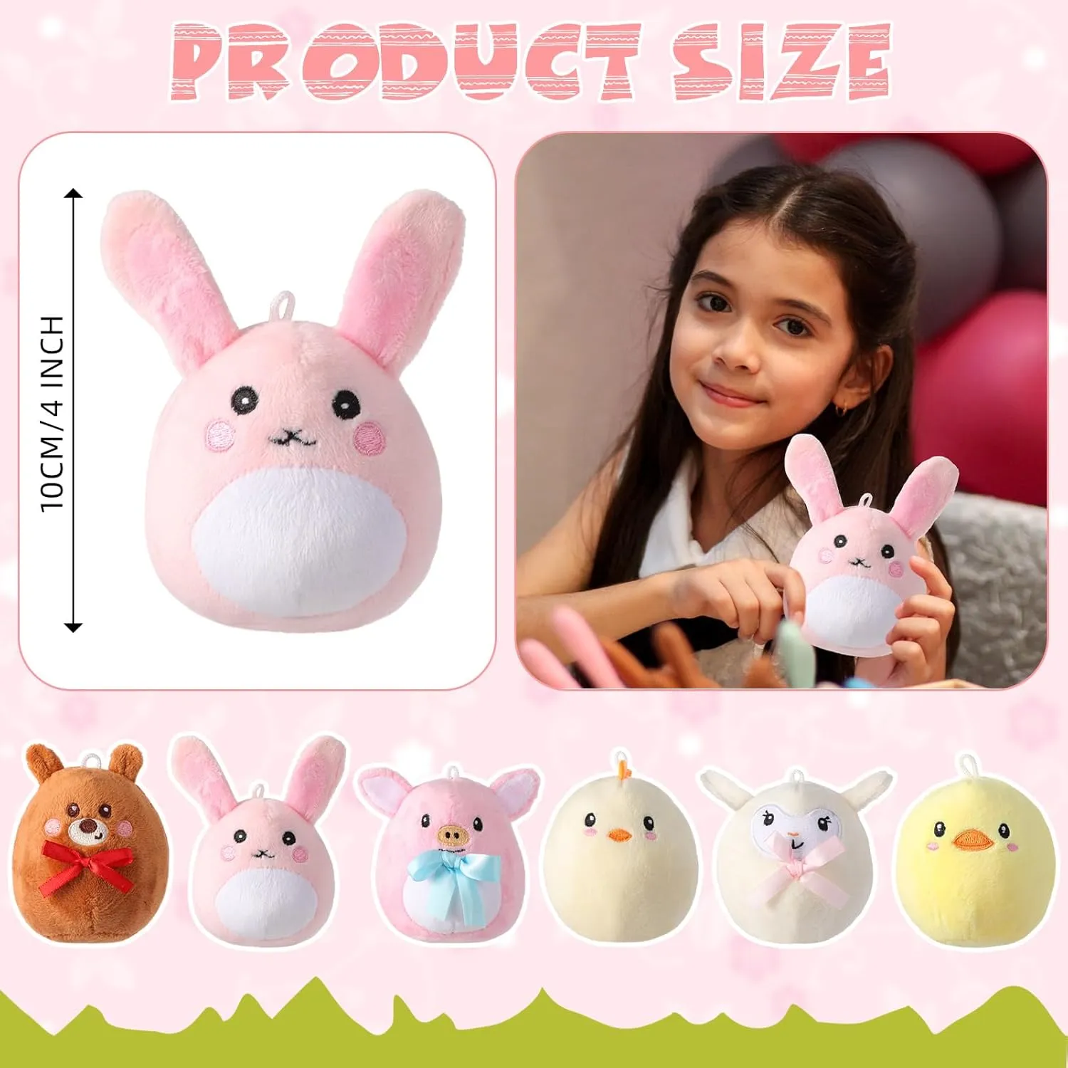 Syhood 12 Pcs Mini Plush Animal Toys Bulk 4 Inch Cute Small Stuffed Animal Plush Keychain for Kids Gift Bag Fillers Birthdays Classrooms School Prizes Holiday Party Gifts
