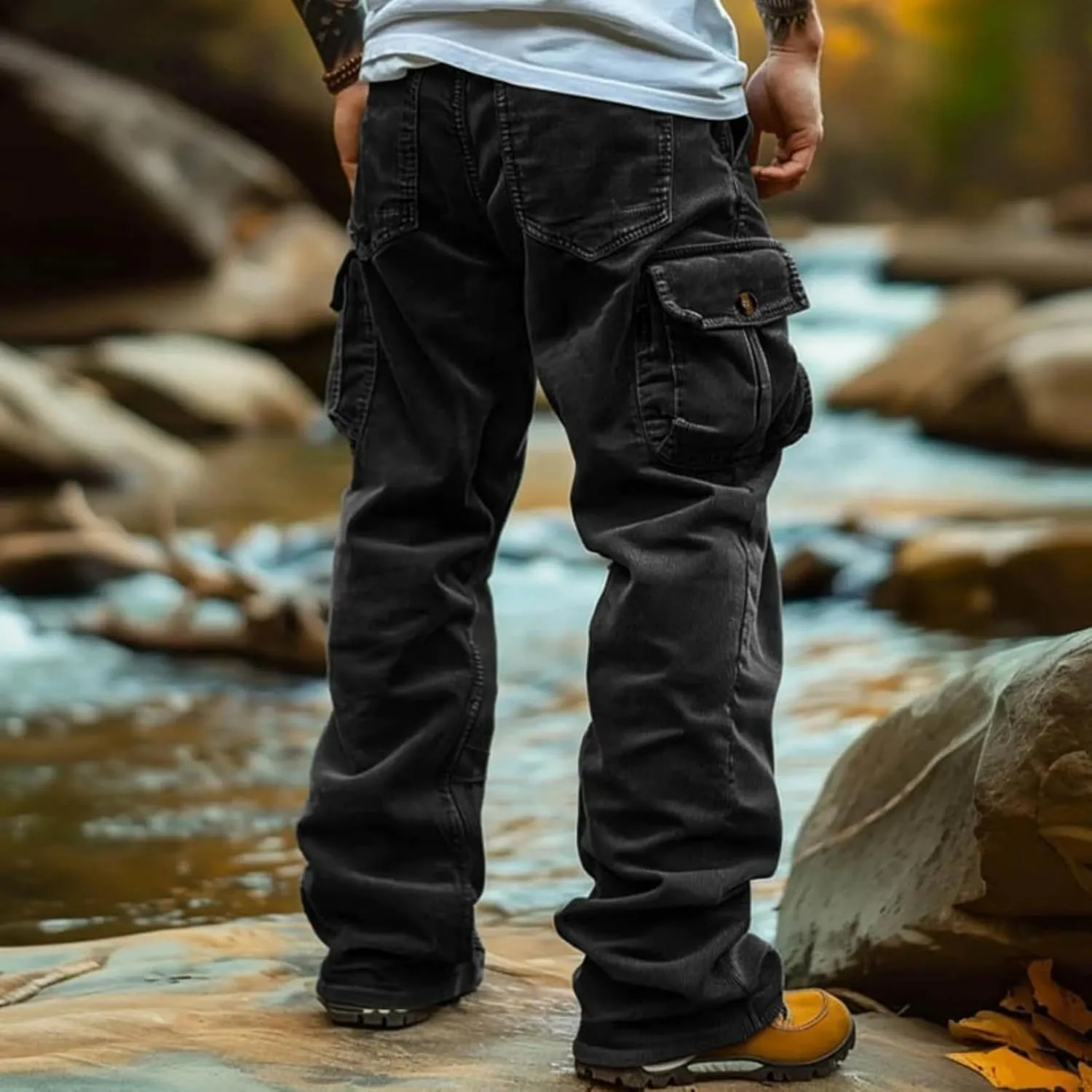 Tactical Pants for Men Stretch Ripstop Waterproof Utility Cargo Hiking Pants Breathable Work Pant Fishing with Pockets