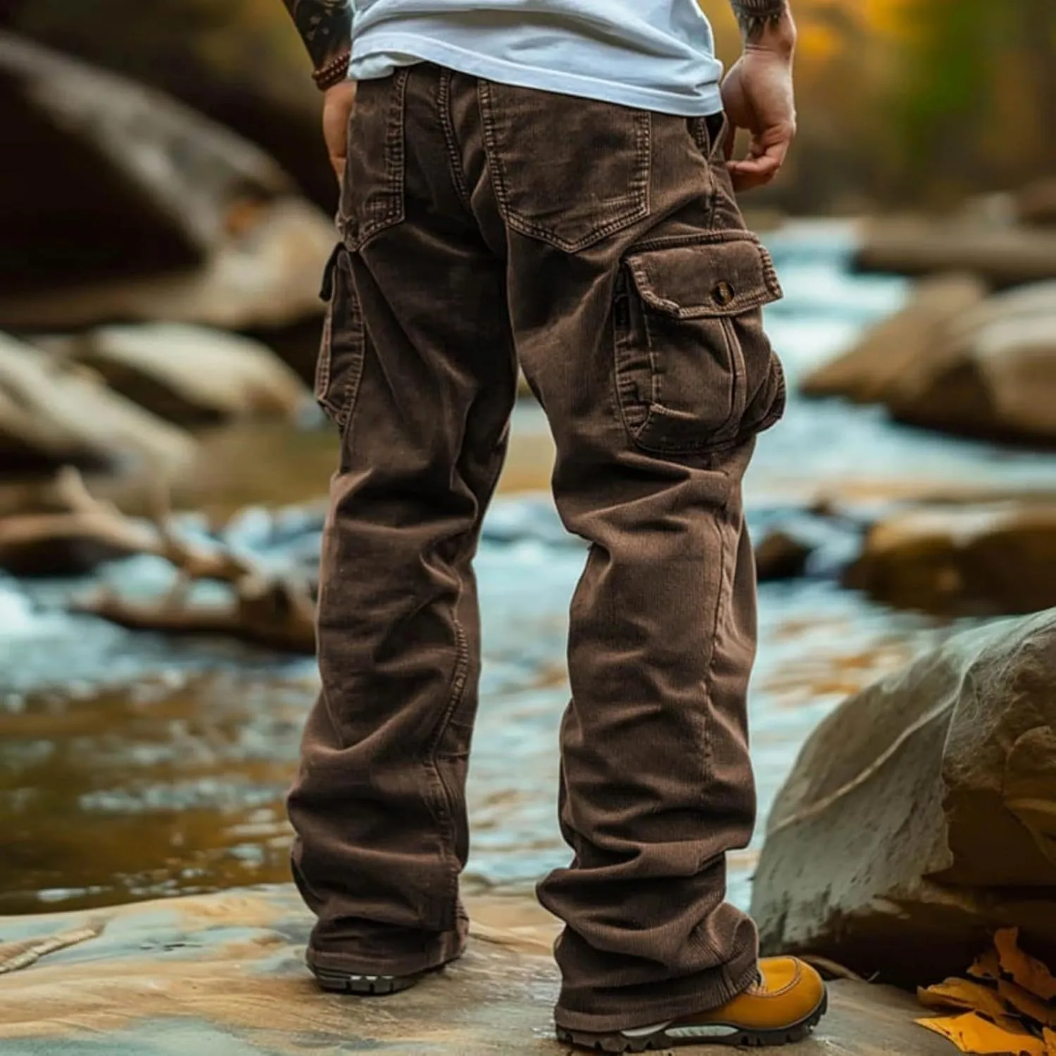 Tactical Pants for Men Stretch Ripstop Waterproof Utility Cargo Hiking Pants Breathable Work Pant Fishing with Pockets