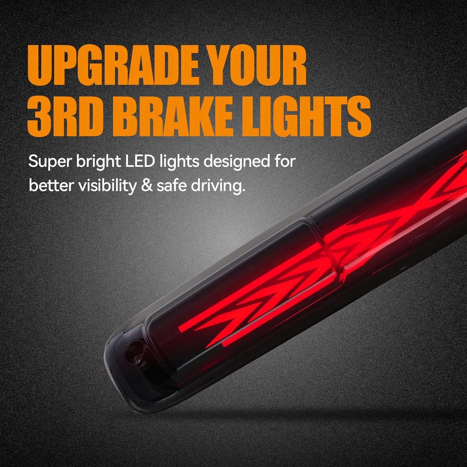 Third 3rd Brake Light for 1999-2006 Chevy Silverado/GMC Sierra 1500 2500 3500HD, 07 Silverado/Sierra Classic Model, X Style LED High Mount Stop Light Sequential Rear Center Cab Tail Lamp