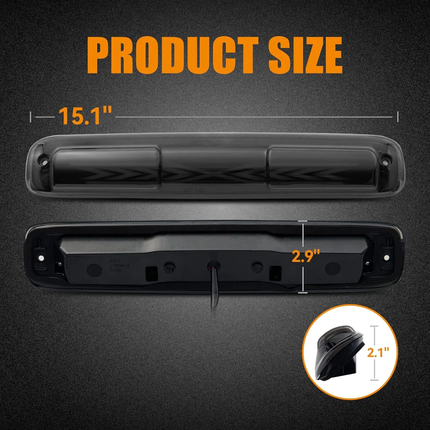 Third 3rd Brake Light for 1999-2006 Chevy Silverado/GMC Sierra 1500 2500 3500HD, 07 Silverado/Sierra Classic Model, X Style LED High Mount Stop Light Sequential Rear Center Cab Tail Lamp