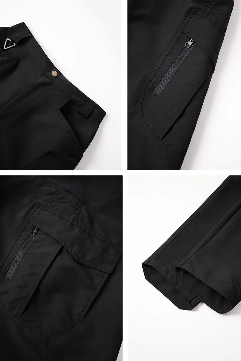 THWEI Mens Tactical Cargo Pants Water Resistant Hiking Outdoor Work Pants Multi Pockets with No Belt