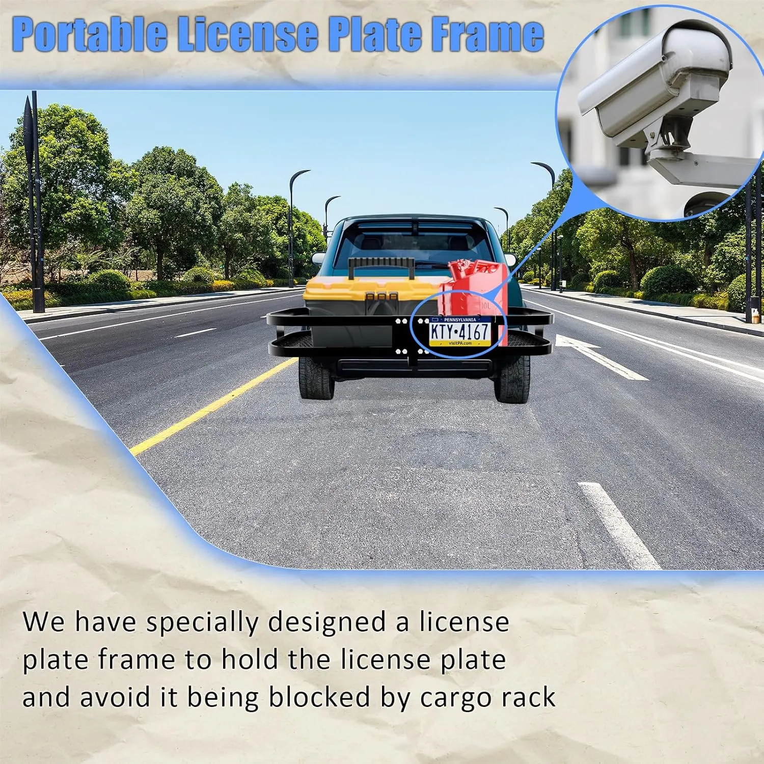 Trailer Hitch Cargo Carrier Rack 500 Lbs｜Heavy Duty Cargo Basket｜60" X 24" X 6" Folding Trailer Luggage Carrier Fits 2" Hitch Receiver with Waterproof Cargo Bag,Cargo Net, Stabilizer for Truck,SUV,RV