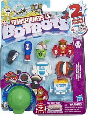 Transformers Hasbro Toys Botbots Series 2 Swag Stylers 8 Pack – Mystery 2-in-1 Collectible Figures! Kids Ages 5 & Up (Styles & Colors May Vary) by Hasbro