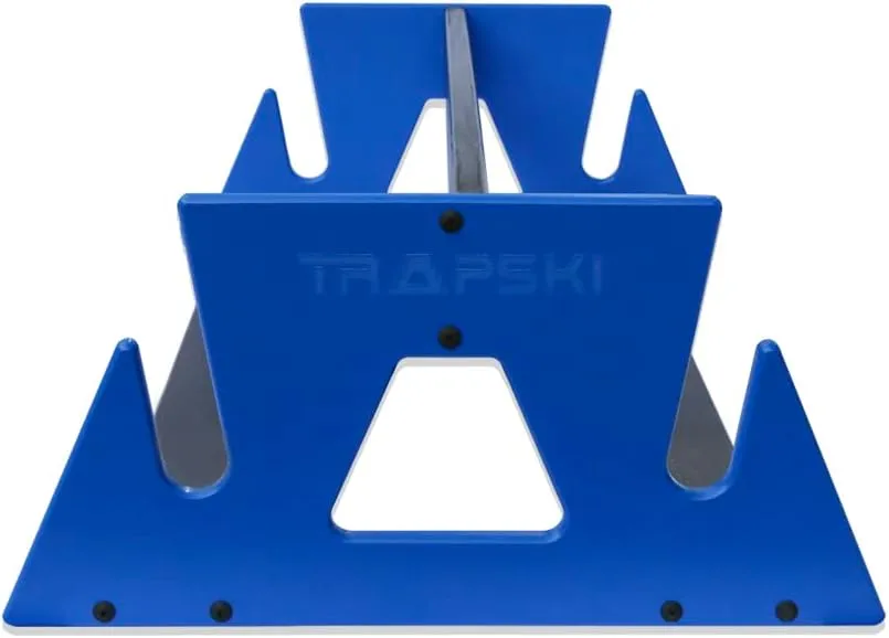 TRAPSKI All Mountain Ski and Snowboard Mobile Rack | Marine Grade HDPE Plastic | UV Protected | Premium Strap Included | 3 Year Warranty | Made in The USA | Veteran Owned Business… (Black, Double)