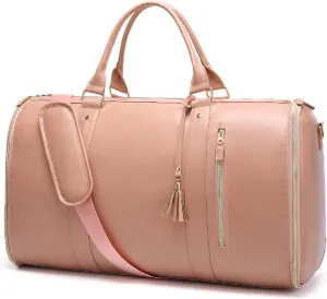 Travel Bag Garment Bag, Garment Duffle Bags for Travel, Carry On Garment Bag, Large Capacity Multifunctional Storage Bag (Pink)