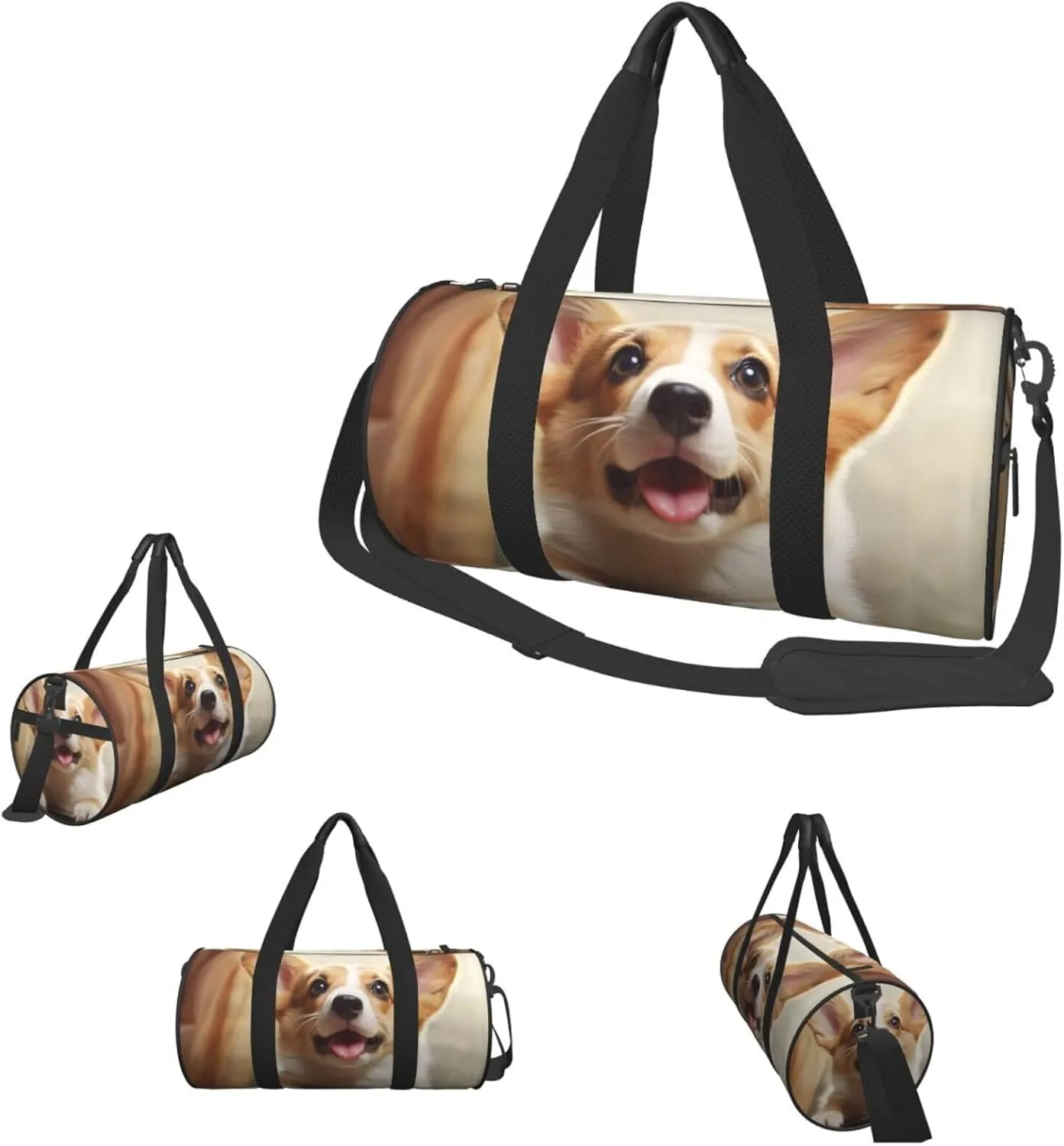 Travel Duffel Bag Cute Corgi Weekender Overnight Bag For Men Women Large Capacity Sports Gym Bag Canvas Carry On Tote Bags For Travel Yoga