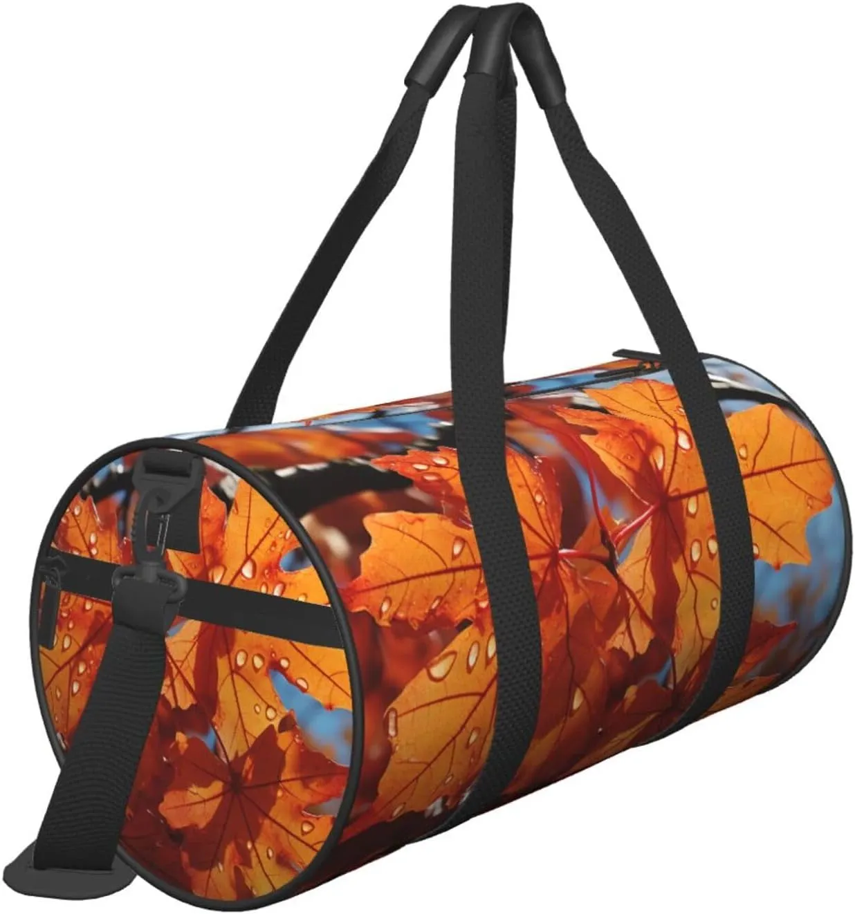 Travel Duffel Bag Fall Maple Leafs Weekender Overnight Bag For Men Women Large Capacity Sports Gym Bag Canvas Carry On Tote Bags For Travel Yoga