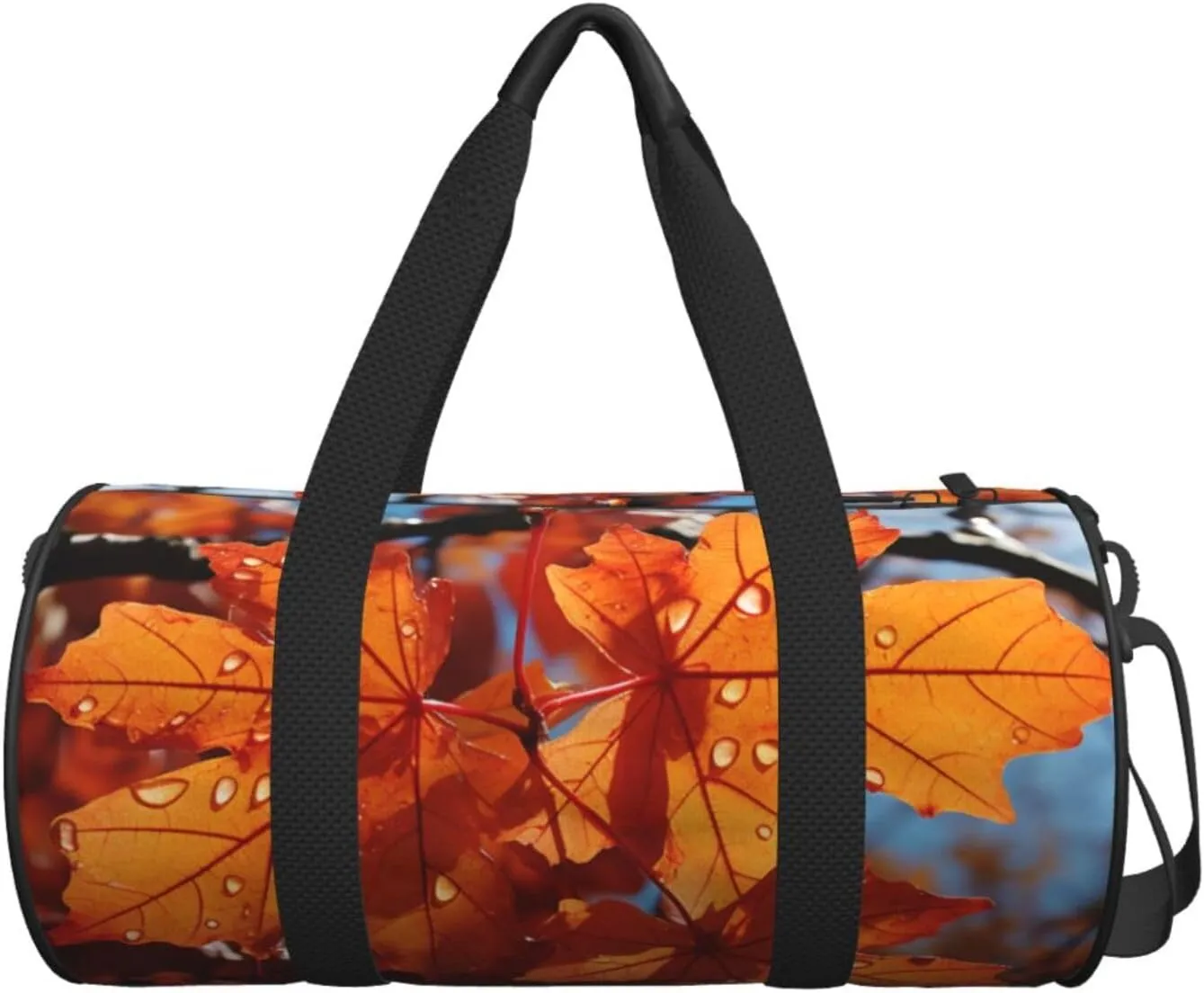 Travel Duffel Bag Fall Maple Leafs Weekender Overnight Bag For Men Women Large Capacity Sports Gym Bag Canvas Carry On Tote Bags For Travel Yoga
