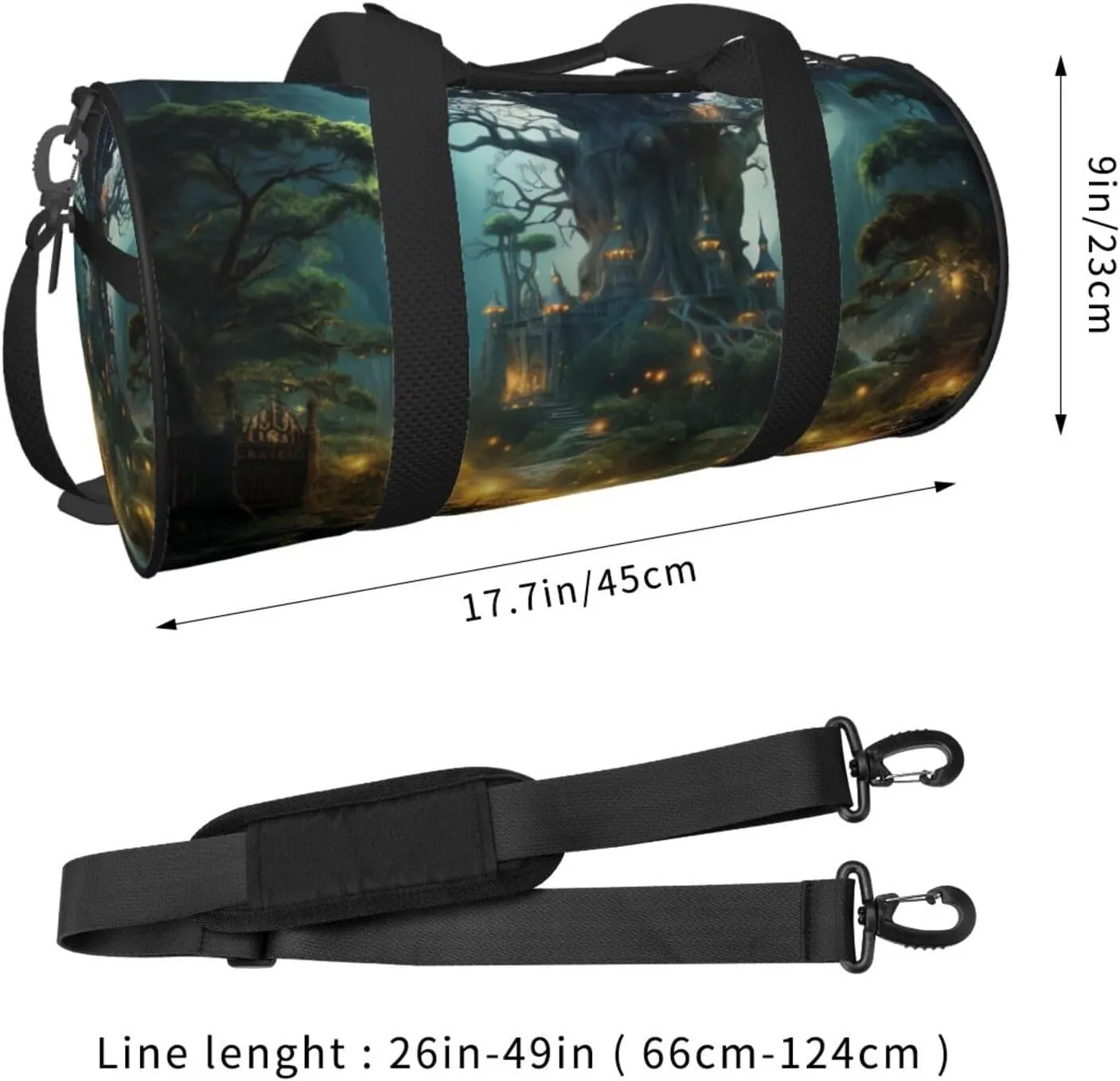 Travel Duffel Bag Fantasy Weekender Overnight Bag For Men Women Large Capacity Sports Gym Bag Canvas Carry On Tote Bags For Travel Yoga