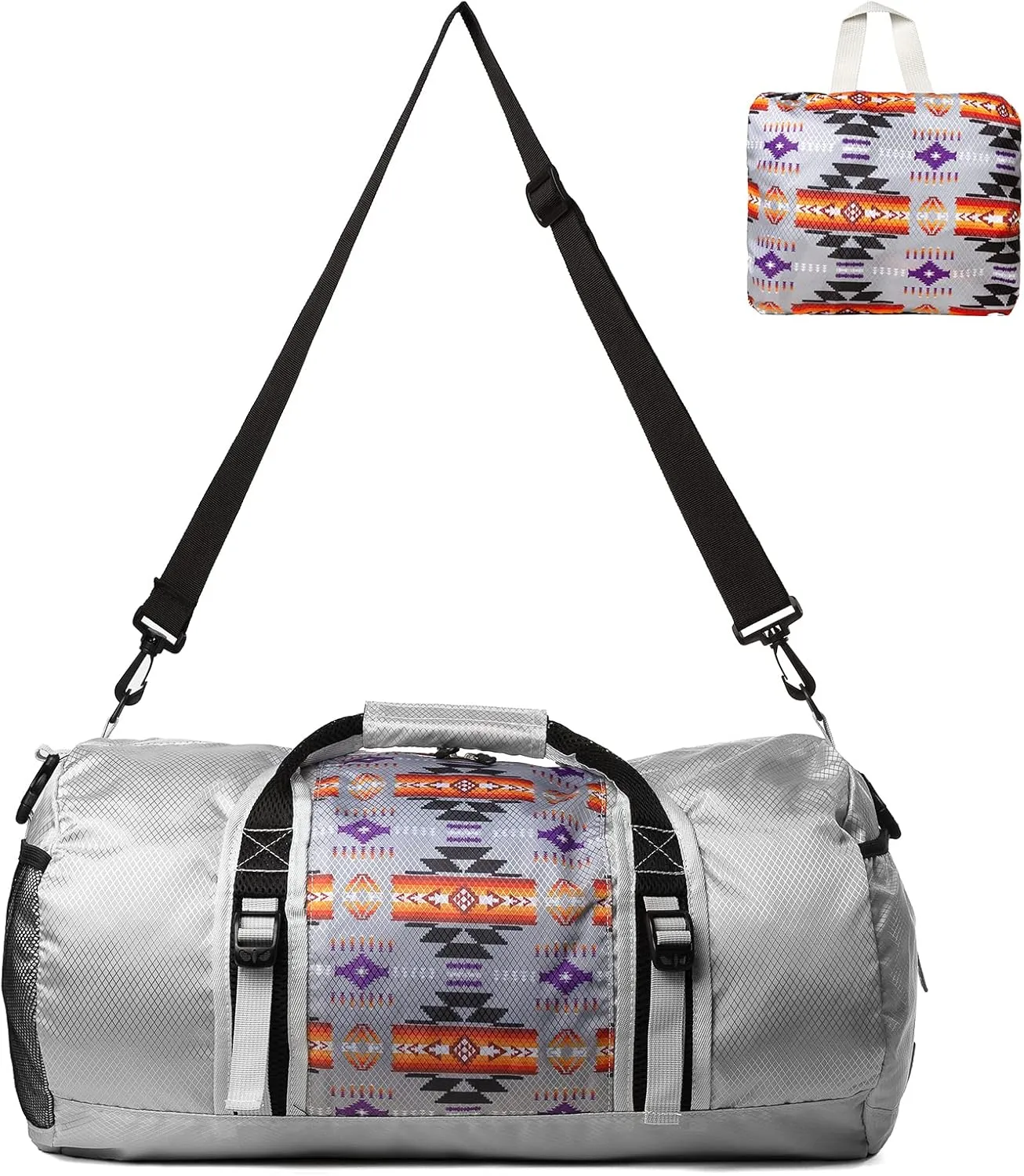 Travel Duffel Bag for Women Men, Lightweight Packable Duffle Bag for Gym, with Pocket and Adjustable Strap for Camping Travel Gear