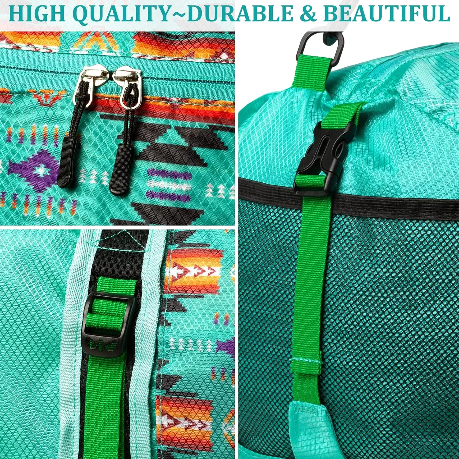 Travel Duffel Bag for Women Men, Lightweight Packable Duffle Bag for Gym, with Pocket and Adjustable Strap for Camping Travel Gear