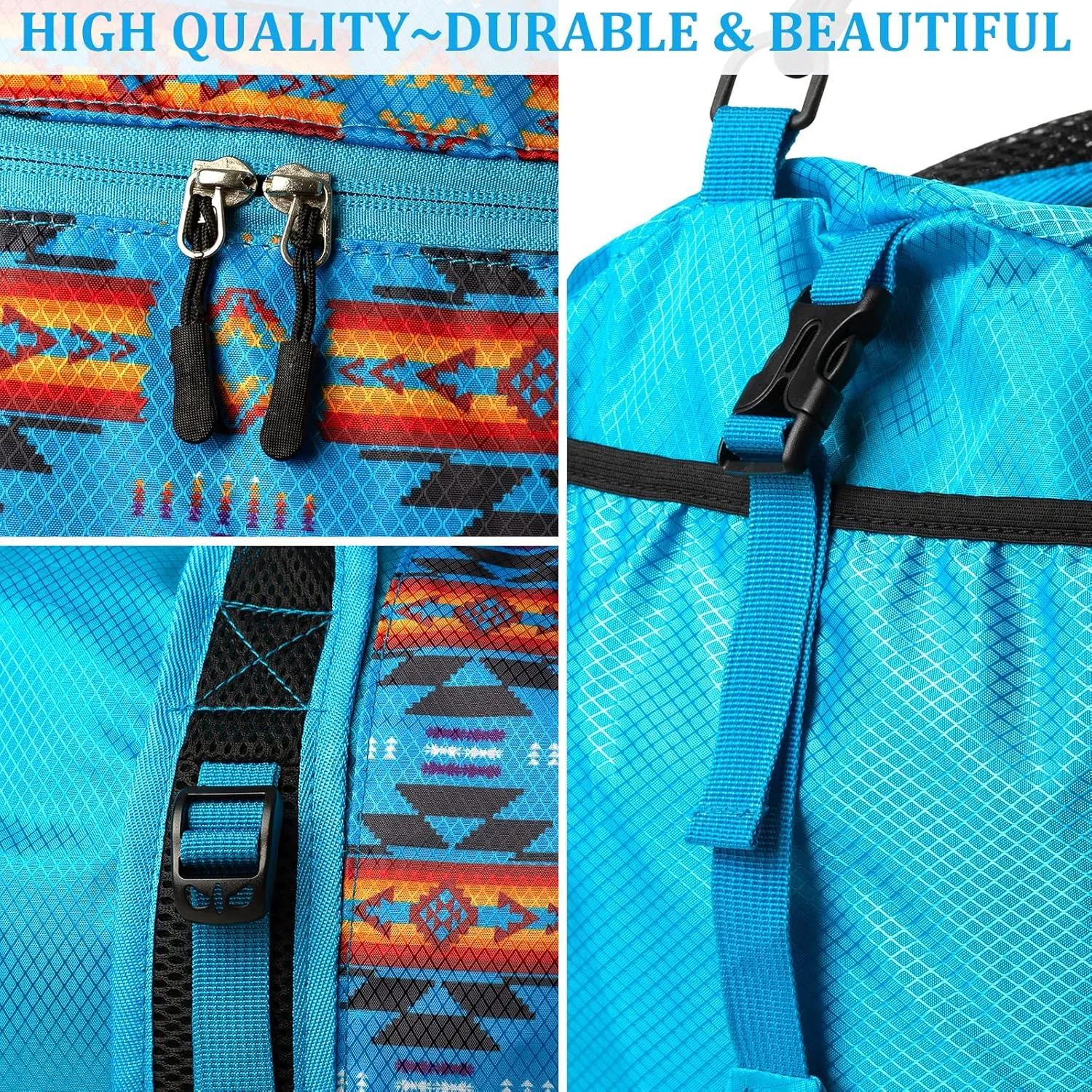 Travel Duffel Bag for Women Men, Lightweight Packable Duffle Bag for Gym, with Pocket and Adjustable Strap for Camping Travel Gear