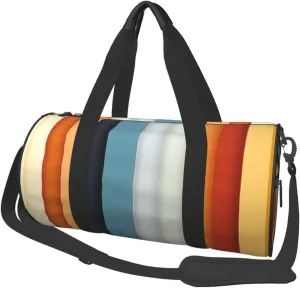 Travel Duffel Bag Stripe Arrangement Weekender Overnight Bag For Men Women Large Capacity Sports Gym Bag Canvas Carry On Tote Bags For Travel Yoga