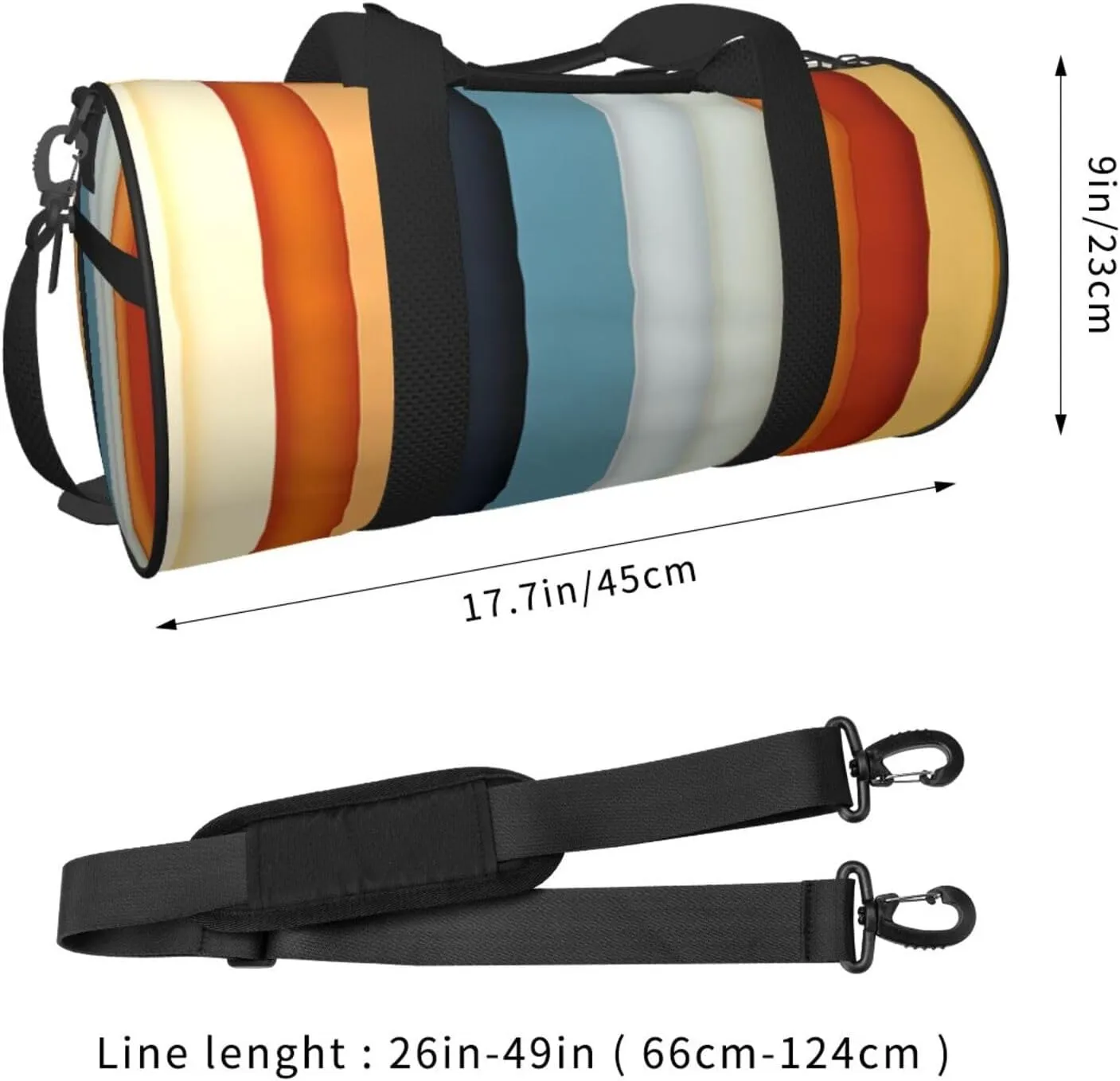 Travel Duffel Bag Stripe Arrangement Weekender Overnight Bag For Men Women Large Capacity Sports Gym Bag Canvas Carry On Tote Bags For Travel Yoga