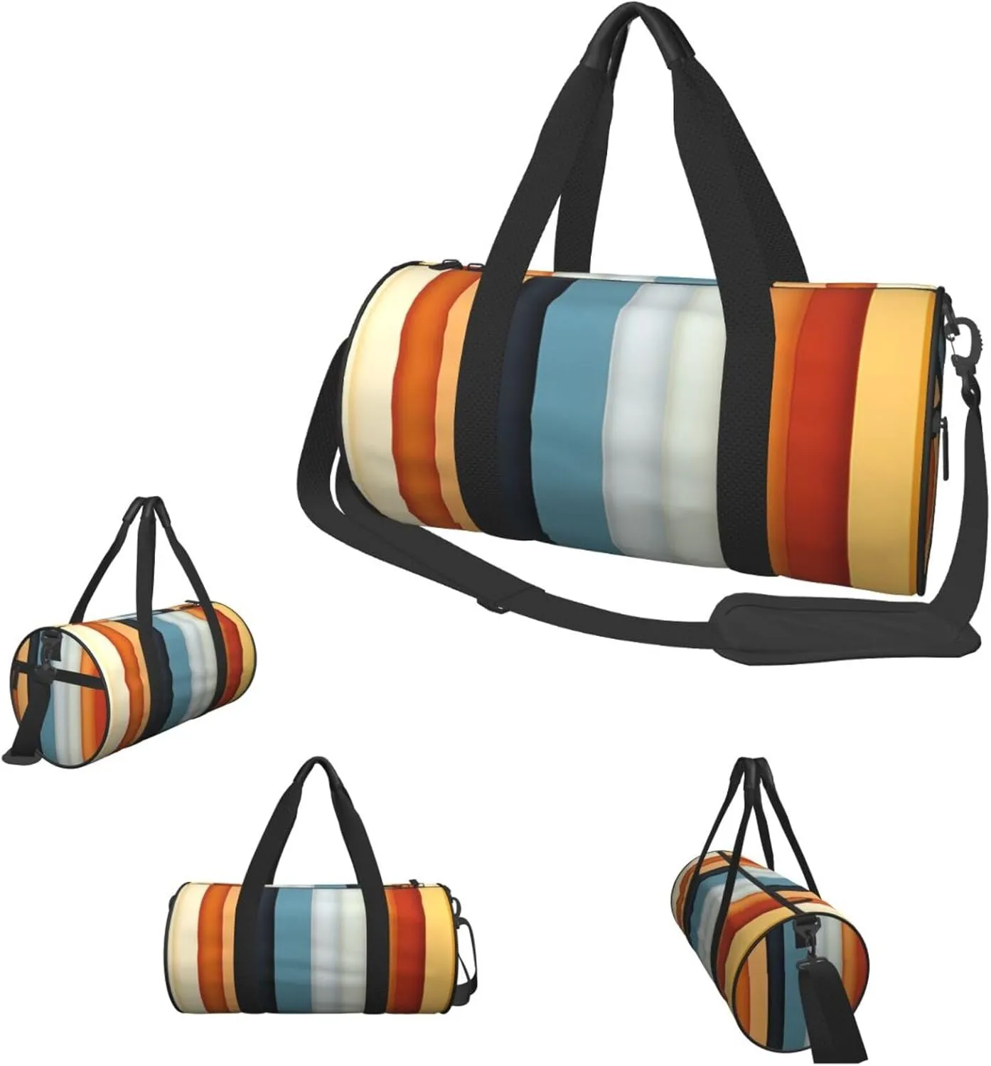 Travel Duffel Bag Stripe Arrangement Weekender Overnight Bag For Men Women Large Capacity Sports Gym Bag Canvas Carry On Tote Bags For Travel Yoga