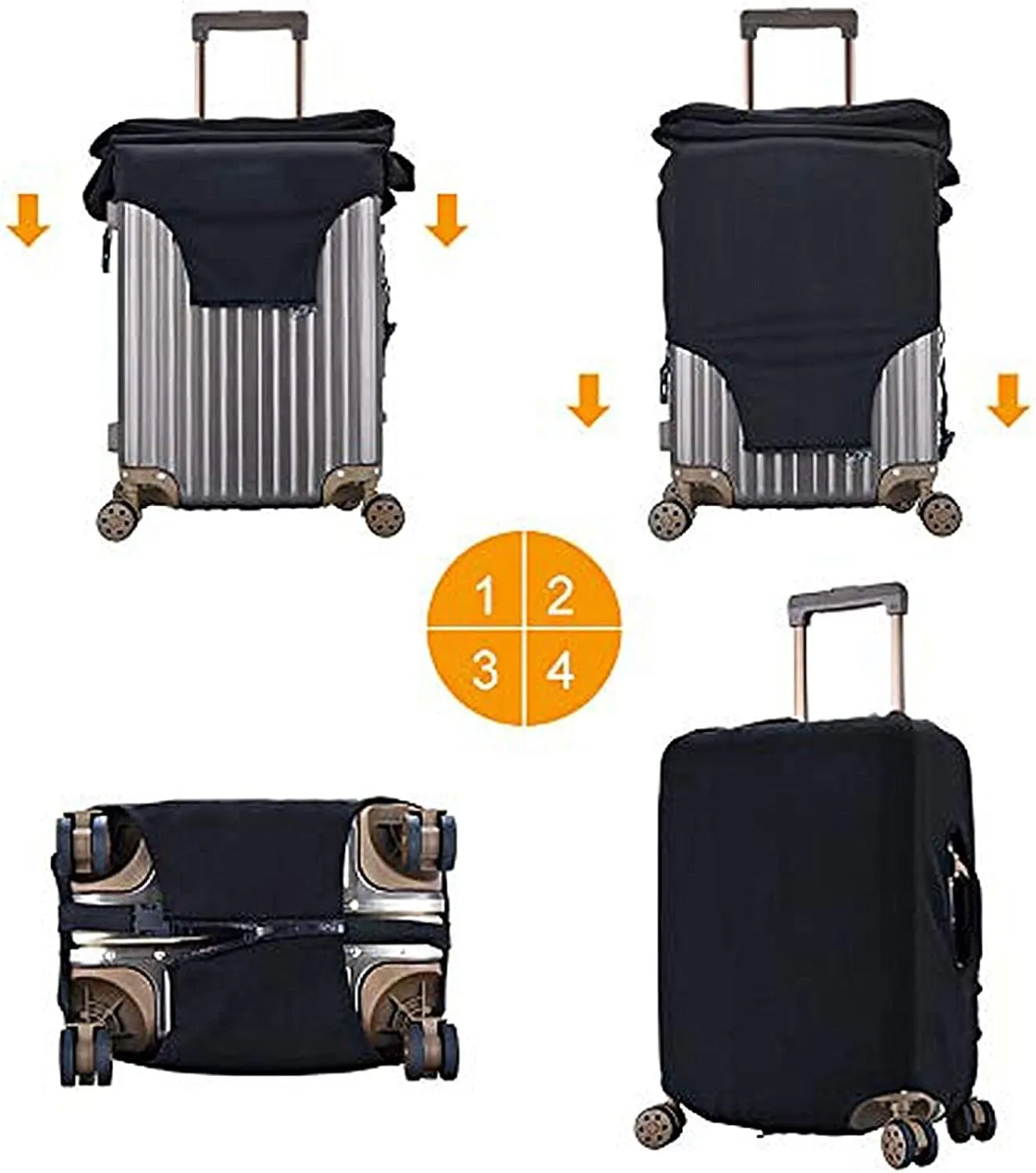 Travel Luggage Cover Protector, Soccer Football Ball Breaking Nets Thickened Washable Elastic Anti-scratch Sleeve with Concealed Zipper for Wheeled Suitcase Fits 18-21 Inch Luggage