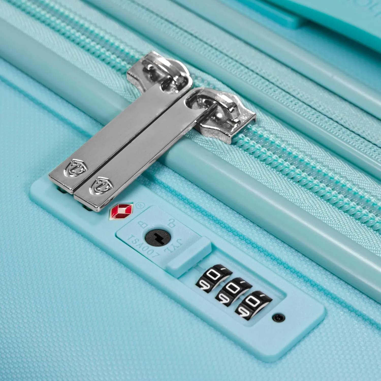 Traveler's Choice Pagosa Indestructible Hardshell Expandable Spinner Luggage, Baby Blue, Check-in Only