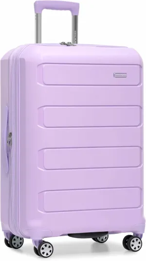 Traveler's Choice Pagosa Indestructible Hardshell Expandable Spinner Luggage, Lavender, Check-in Only