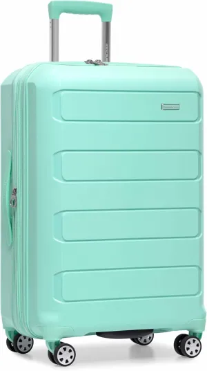 Traveler's Choice Pagosa Indestructible Hardshell Expandable Spinner Luggage, Mint, Check-in Only