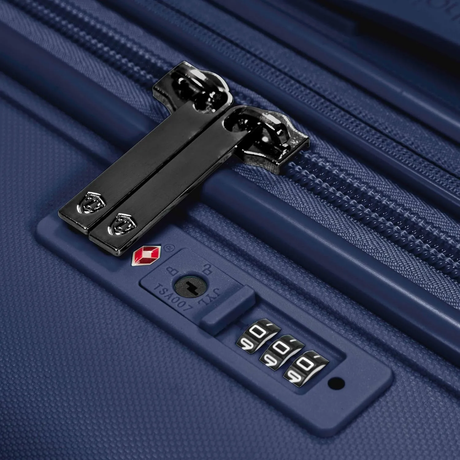 Traveler's Choice Pagosa Indestructible Hardshell Expandable Spinner Luggage, Navy, Check-in Only
