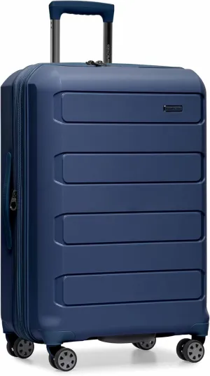 Traveler's Choice Pagosa Indestructible Hardshell Expandable Spinner Luggage, Navy, Check-in Only