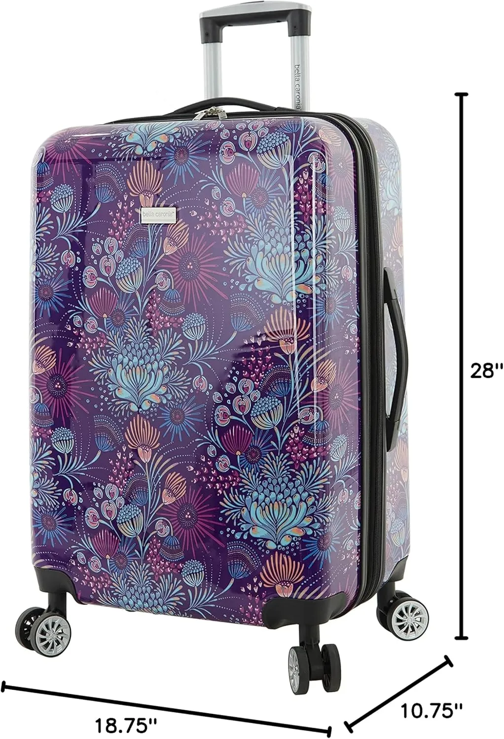 Travelers Club Bella Caronia Deluxe 20", 3 Luggage & Travel Accessories, Jardin, 7 Piece Set