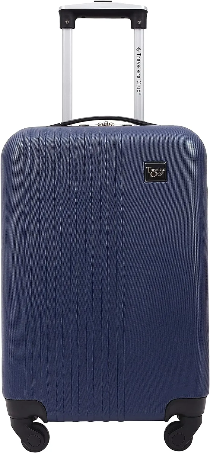 Travelers Club Cosmo Hardside Spinner Luggage, Navy Blue, Carry-On 20-Inch