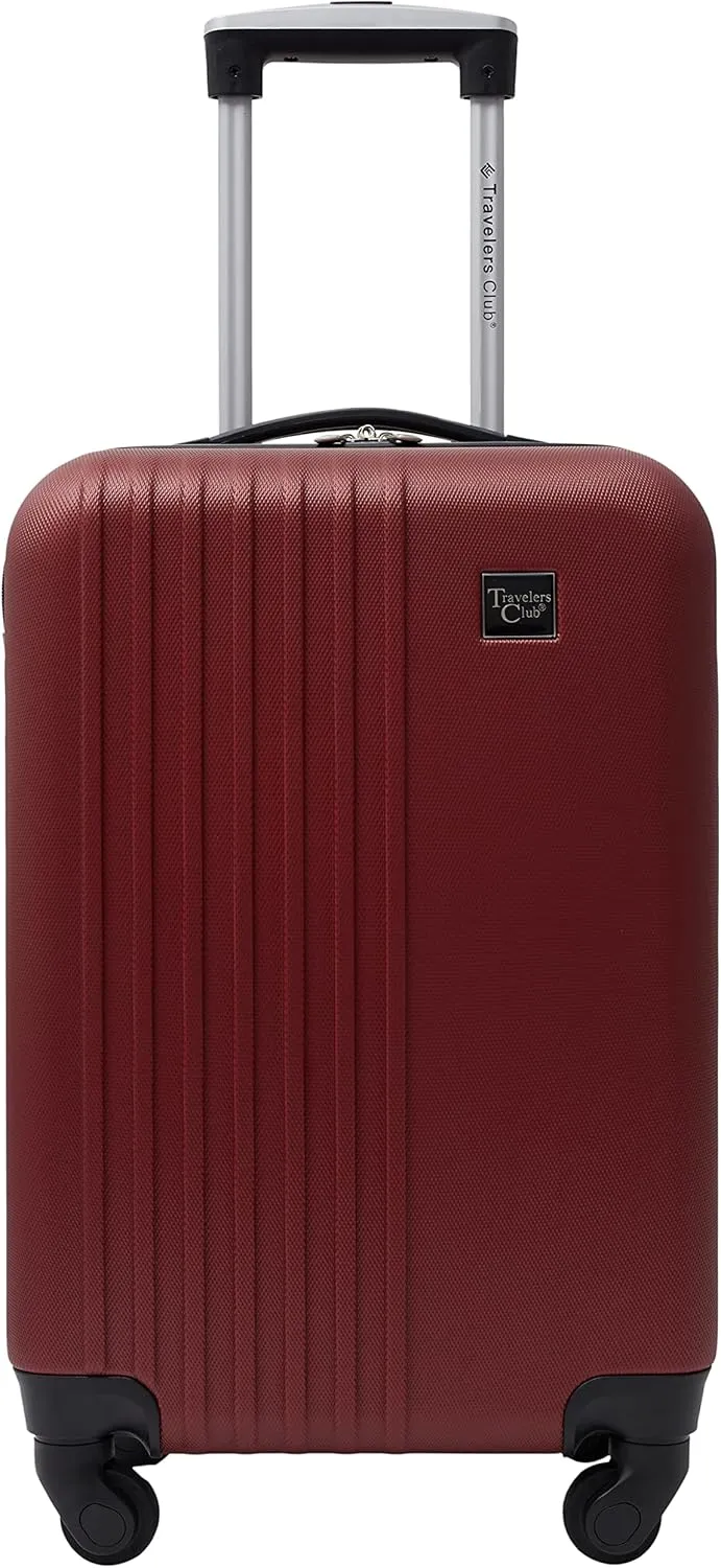 Travelers Club Cosmo Hardside Spinner Luggage, Rhubarb Red, Carry-On 20-Inch