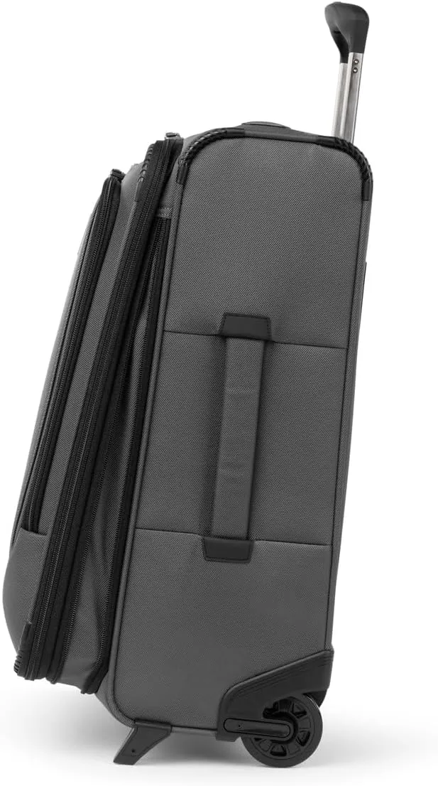 Travelpro Crew Classic Lightweight Softside Expandable Carry on Luggage, 2 Wheel Upright Rollaboard Suitcase, Men and Women, Carry On 22-Inch, Titanium Grey