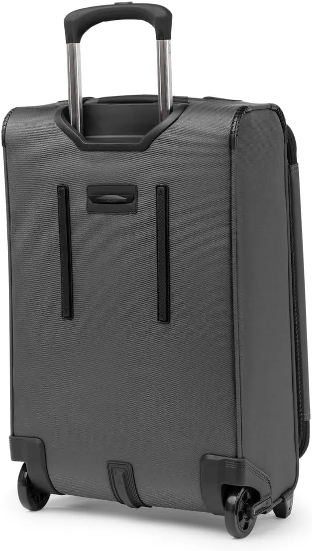 Travelpro Crew Classic Lightweight Softside Expandable Carry on Luggage, 2 Wheel Upright Rollaboard Suitcase, Men and Women, Carry On 22-Inch, Titanium Grey