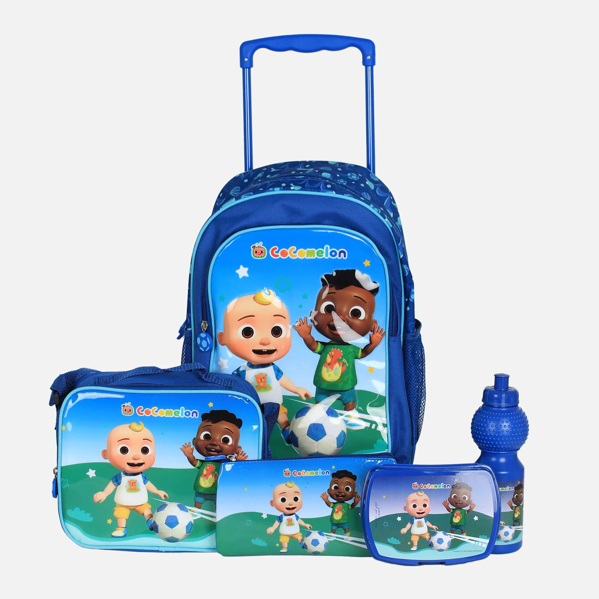 TROLLEY SCHOOL BAG 5 PIECES SET (16 INCH)