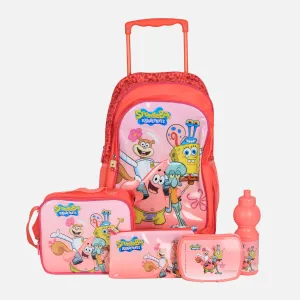 TROLLEY SCHOOL BAG 5 PIECES SET (18 INCH)