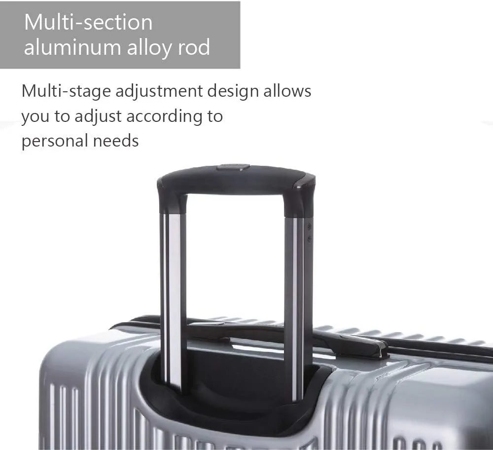 TSA Lock ABS PC Hardside Luggages with Spinner Wheels, hard shell Lightweight Carry on. German Design travel suitcase (Hope, 22)