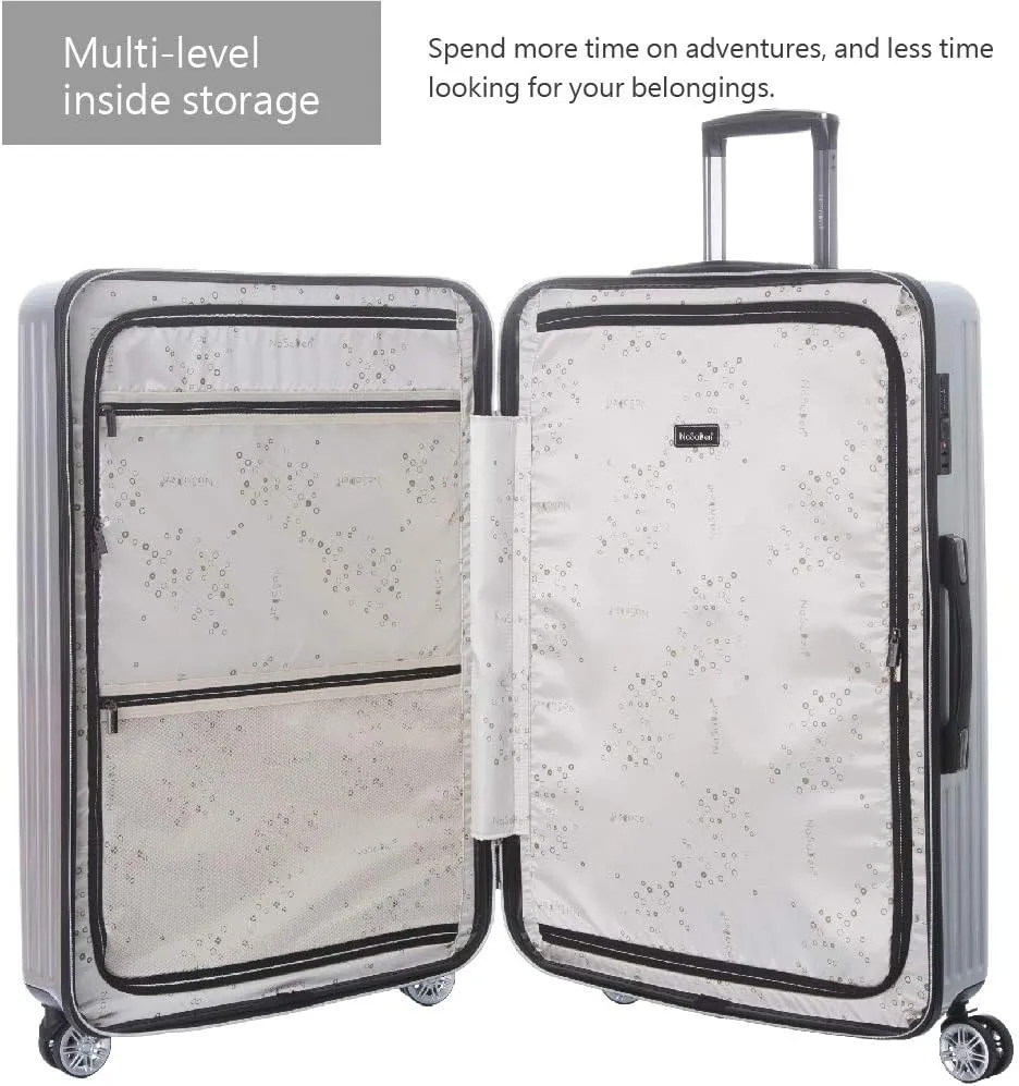 TSA Lock ABS PC Hardside Luggages with Spinner Wheels, hard shell Lightweight Carry on. German Design travel suitcase (Hope, 22)