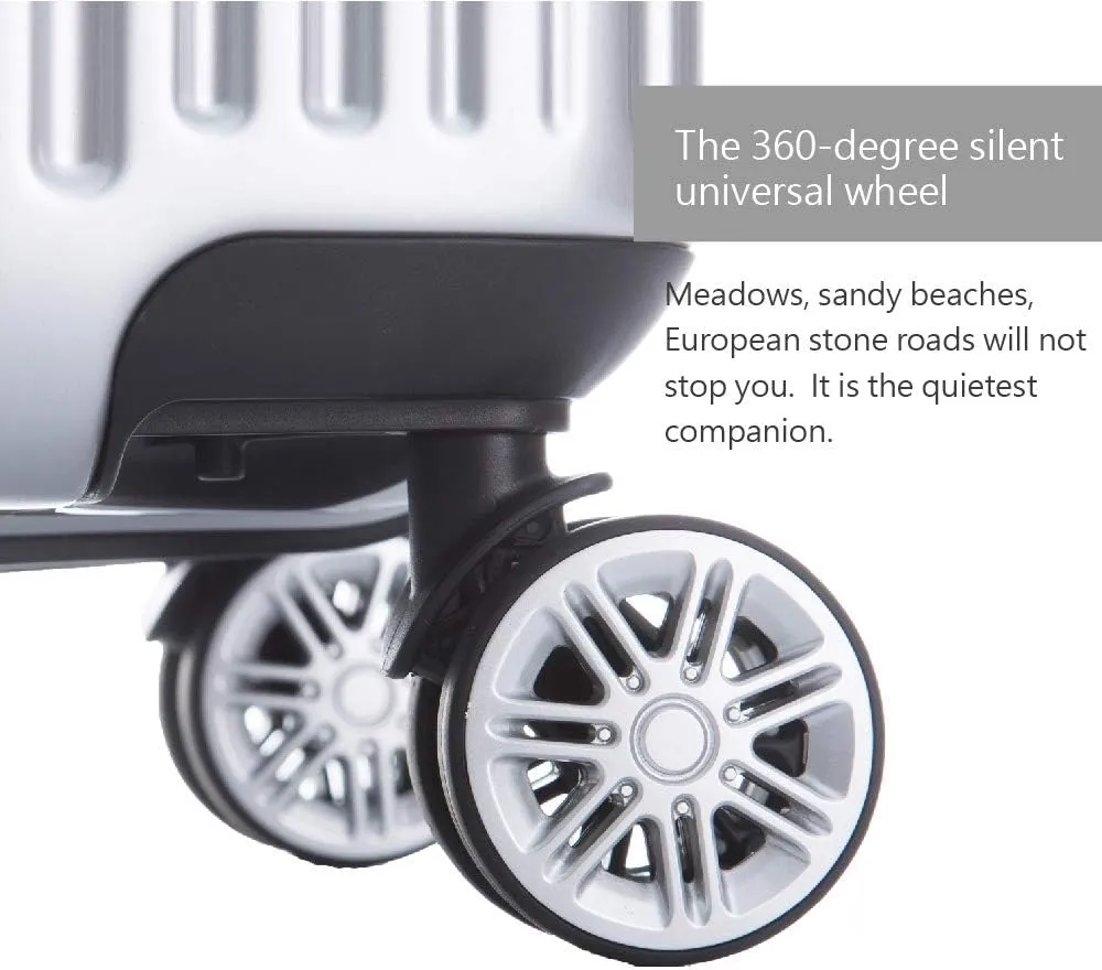 TSA Lock ABS PC Hardside Luggages with Spinner Wheels, hard shell Lightweight Carry on. German Design travel suitcase (Hope, 22)