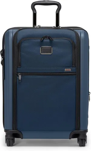 TUMI - Alpha Continental Expandable 4-Wheeled Carry-On Luggage - Compact Travel Suitcase - TSA Lock Tracer - Navy