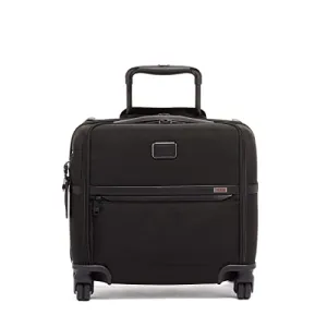 Tumi Men's Alpha Compact 4 Wheel Briefcase, Black